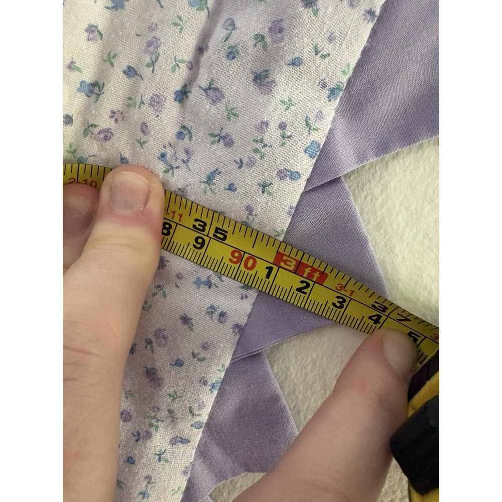 Handmade Baby Quilt Checkered Soft‎ Colors Triangle Border ~35"x46" - Picture 6 of 7
